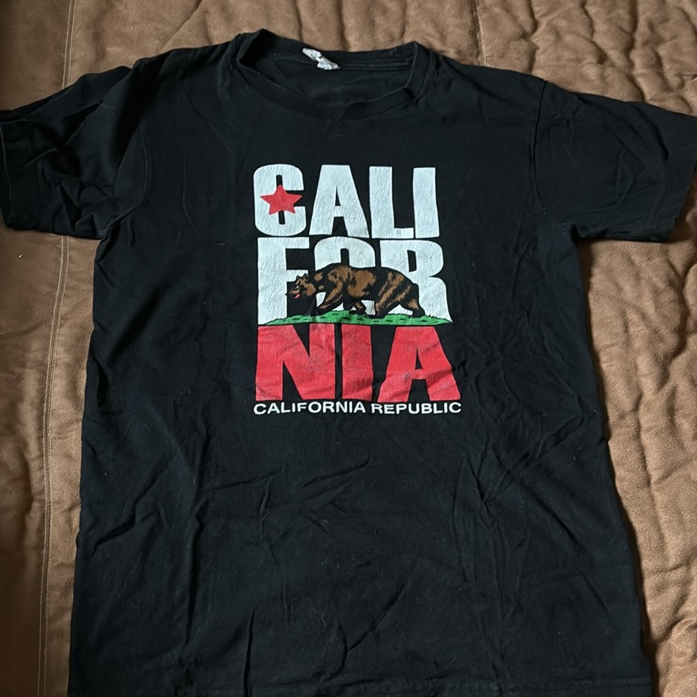 California Republic Black Short Sleeve Tee